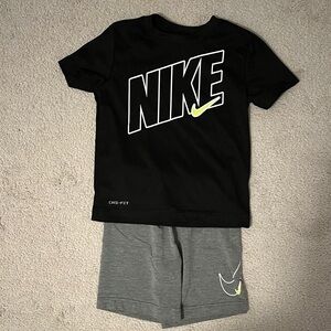 Nike Black Tee and Gray Shorts Set